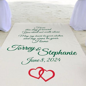 Custom Printed Spun Poly Aisle Runner - Single Color Print