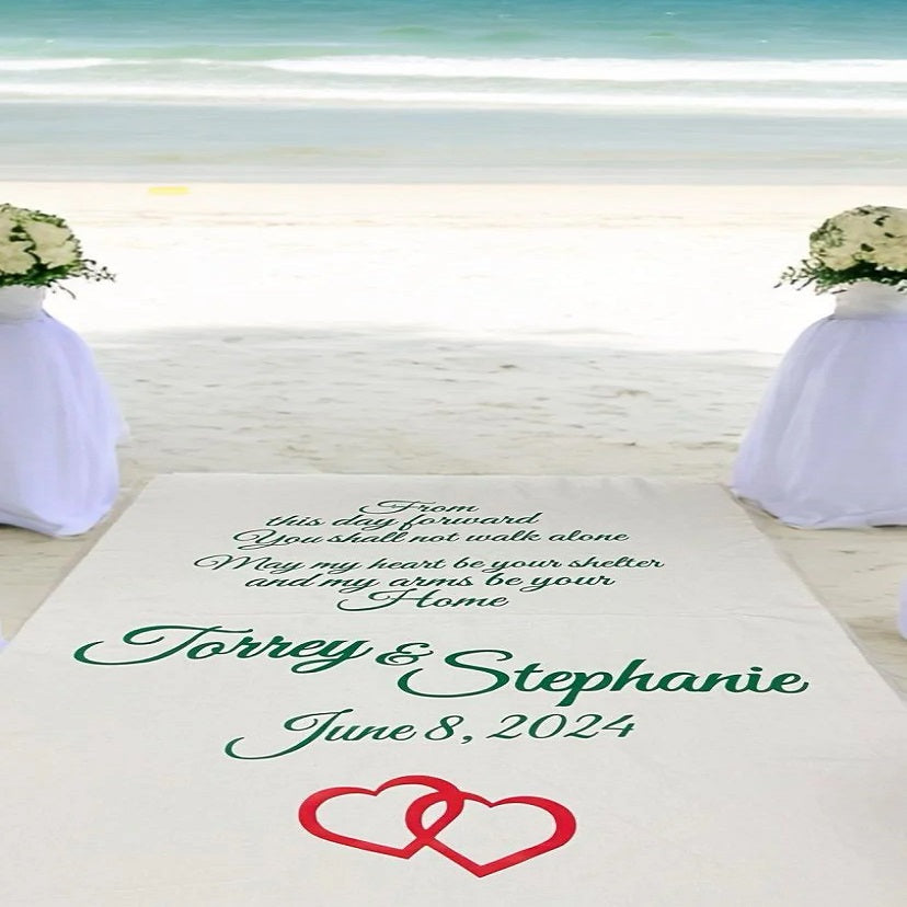 Custom Printed Spun Poly Aisle Runner - Single Color Print