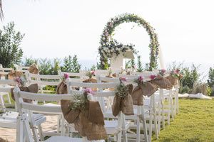 Special Natural Burlap Chair Sashes