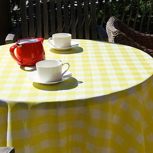 Checkered Outdoor Tablecloth With Umbrella Hole