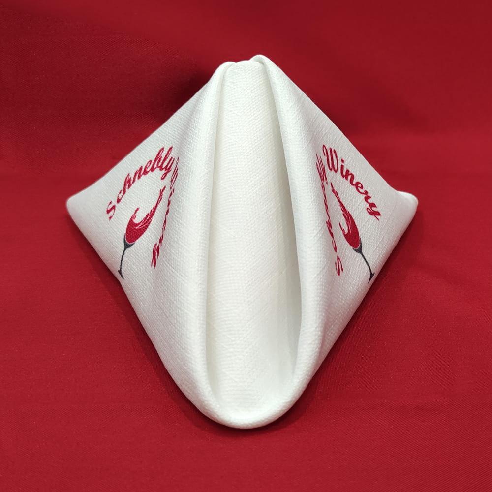 Custom Printed Spun Cloth Napkins With Logo or Wedding Text