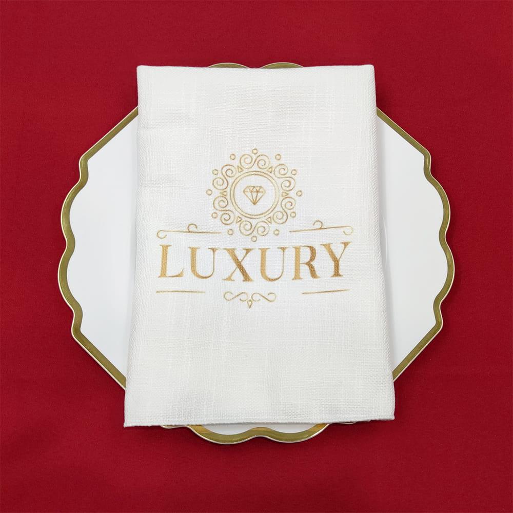 Custom Napkins With Logo, Single Sided Spun Cloth Napkin