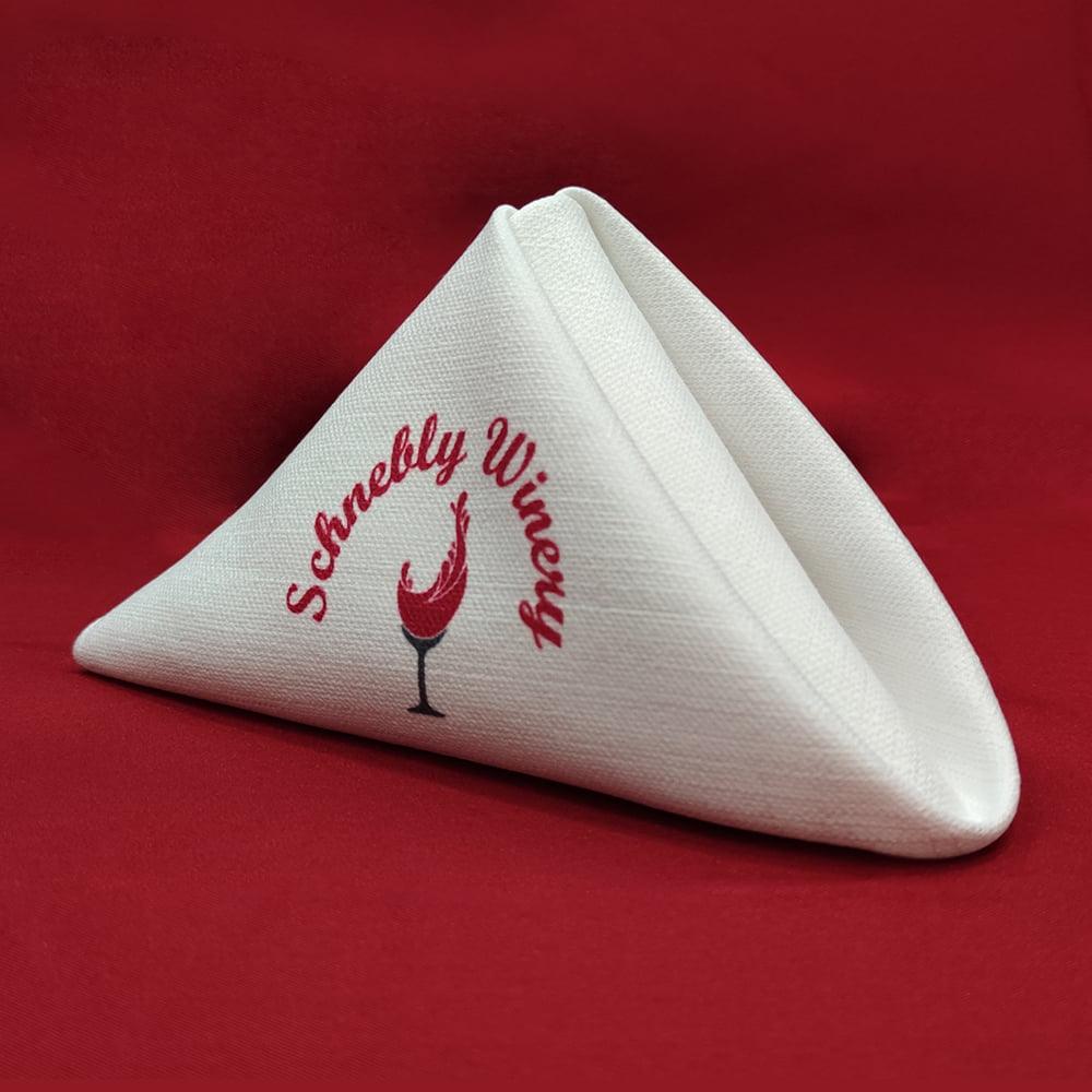 Custom Printed Spun Cloth Napkins With Logo or Wedding Text