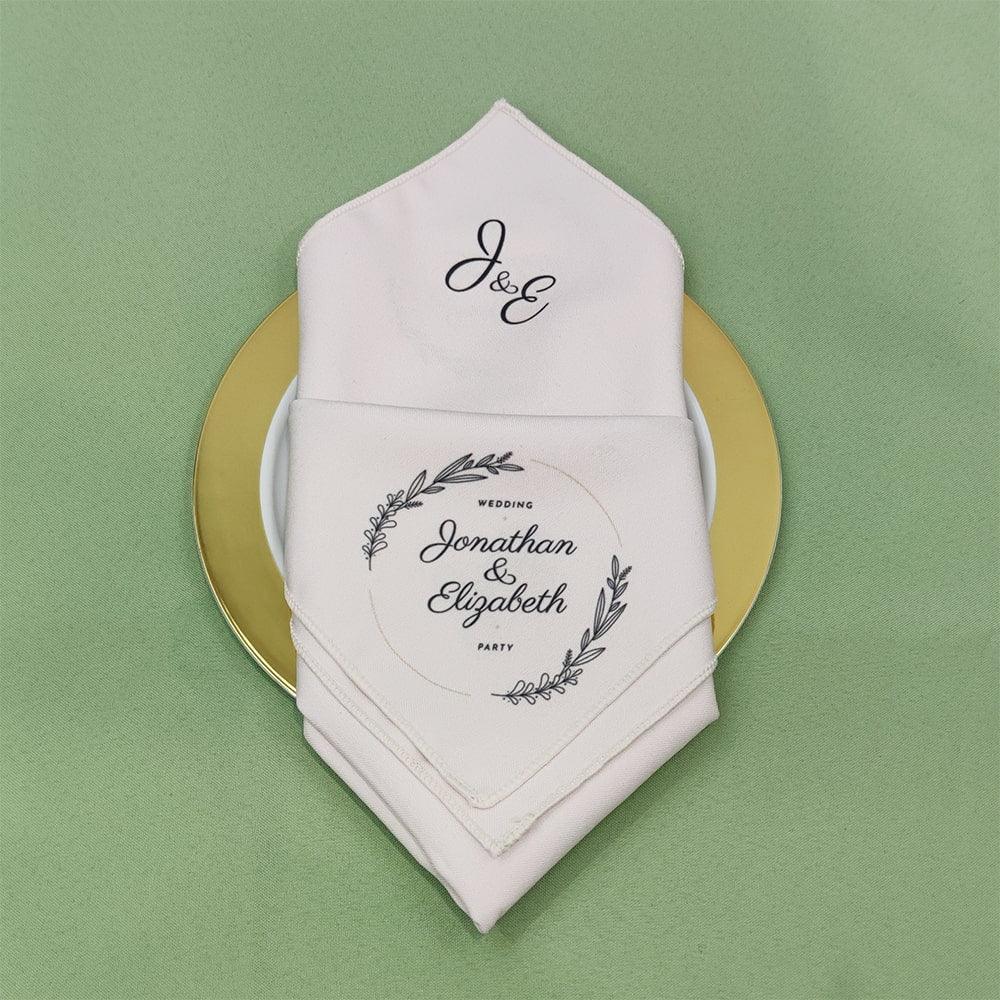 thumbnail image 2 of Custom Printed Napkins, Create Your Own Napkin With Your Business Logo, Photo, Image, Any Text Number, Wedding Crest, Your Restaurant, Anything You Would Like, Pack 15 50 100 200 Pcs Style 6 2 of 12