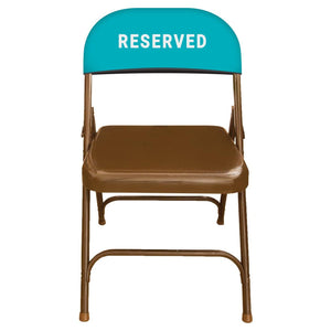 Reserved Pre-Production Sample of a custom Printed Spandex Folding Chair Back Cover 