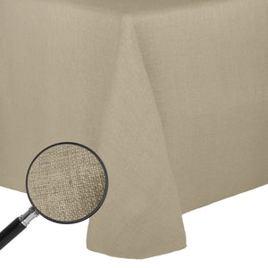 Rectangular Faux Burlap Tablecloth