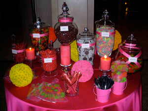 shantung tablecloth candy bar t wedding reception