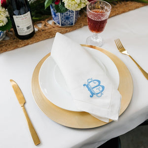 Embroidered Monogram Dozen Napkins