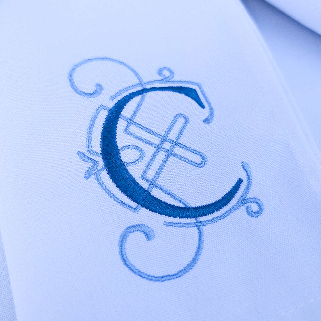 Dozen Embroidered Monogram Napkins