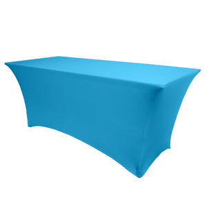 Model of a Light blue Fitted Spandex tablecloth 
