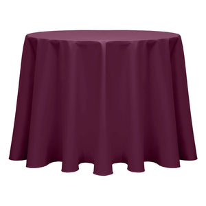 Round Poly Cotton Twill Tablecloth