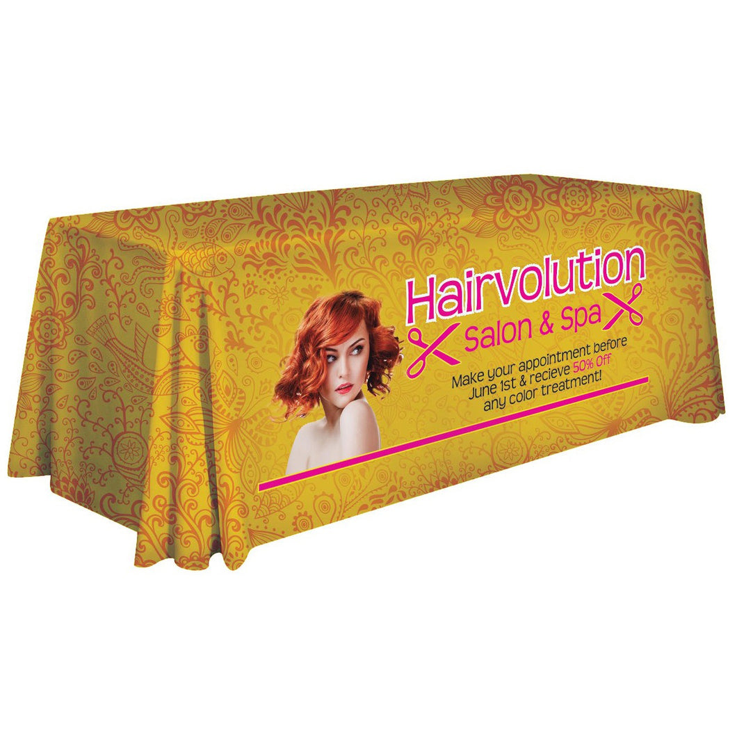 8' Custom Printed Table Throw or Fitted - All Over Print - Special