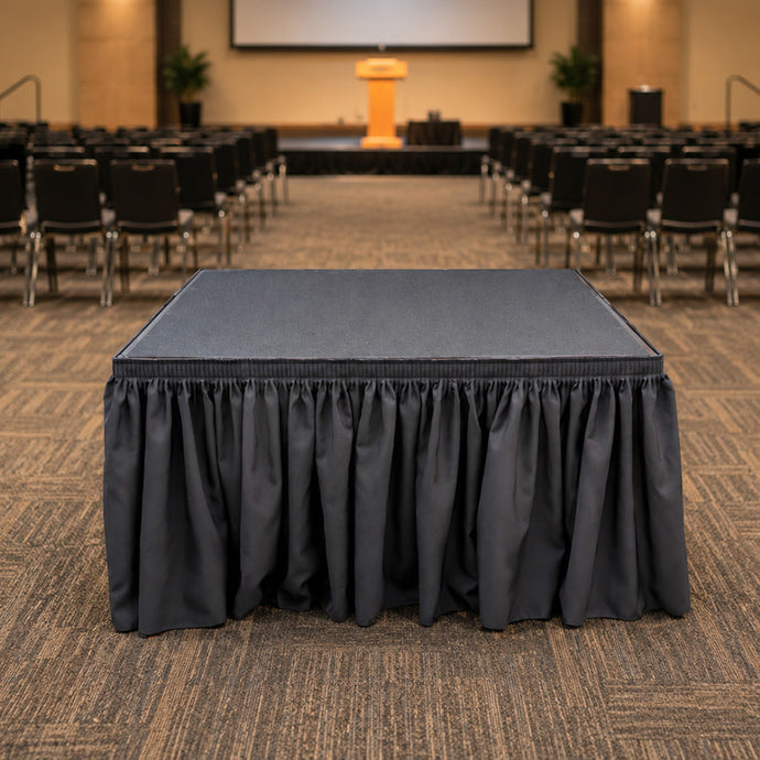 Custom Made Size Table Skirts for Staging & Events.
