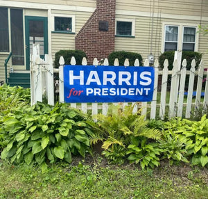 Harris for president banner