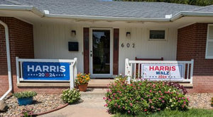 Harris for president outdoor banners