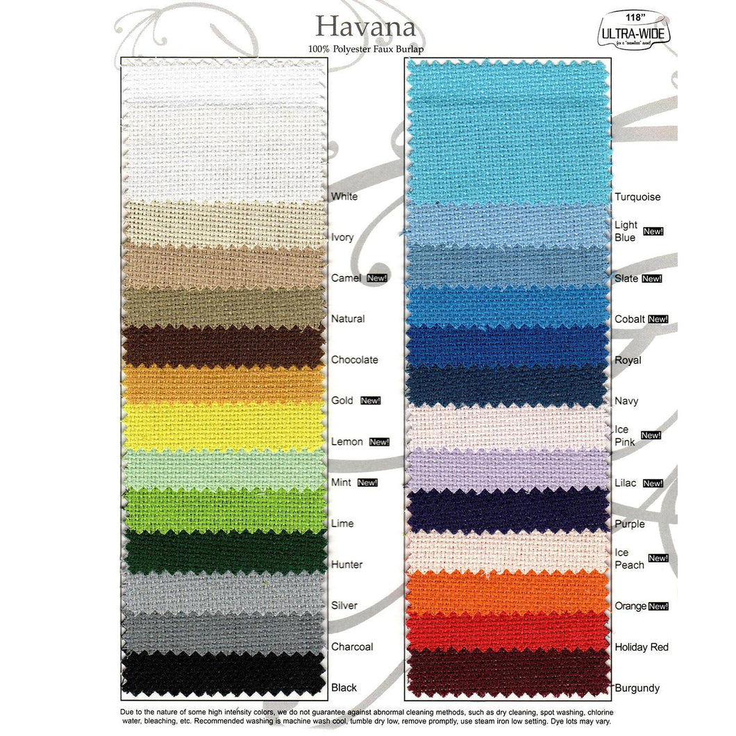 Havana Swatch Card or Samples