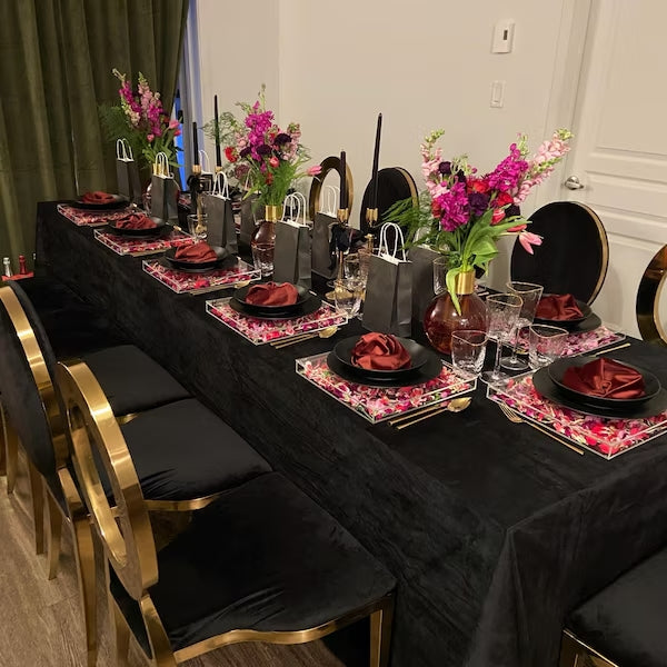 Rectangular Velvet Tablecloth