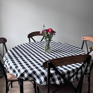 Round Checkered Tablecloth, Gingham Tablecloths