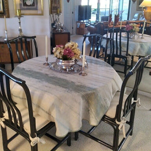 Shibori Stripe Oval Tablecloth