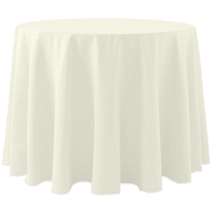 Ivory 90" Round Spun Poly Tablecloth - Premier Table Linens - PTL 