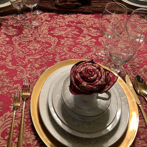 Miranda Damask Oval Tablecloth - Premier Table Linens