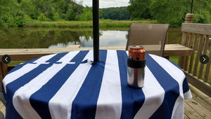 Outdoor Tablecloth With Umbrella Hole and Zipper