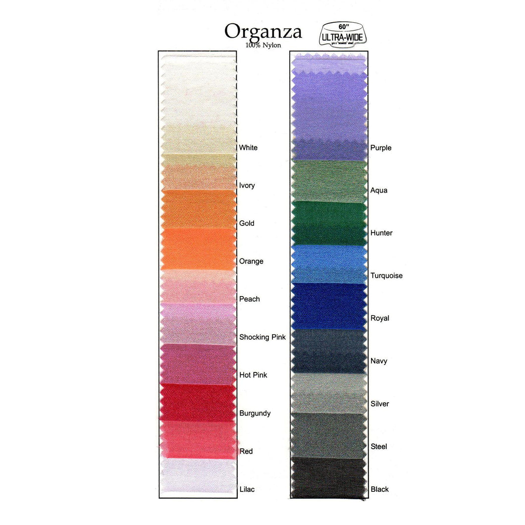 Organza Swatch Card & Sample