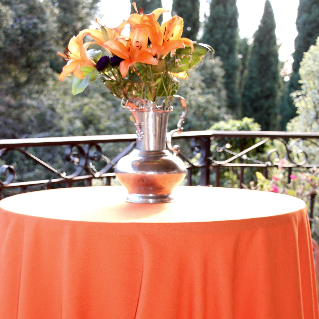 120 in patio table covers with umbrella hole Outdoor Tablecloth With Umbrella Hole, Havana Linen Collection