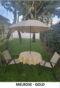 Outdoor Tablecloth With Umbrella Hole, Melrose Damask