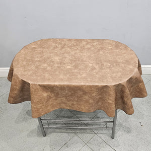 oval vinyl tablecloth with flannel backing