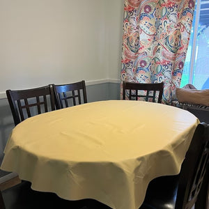 Oval Vinyl Tablecloth With Flannel Backing - Premier Table Linens