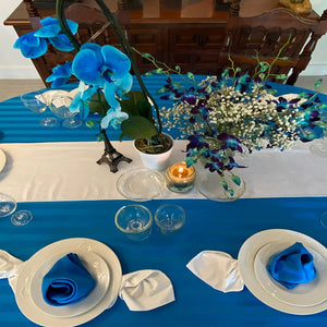 Poly Stripe Oval Fitted Tablecloth With Elastic