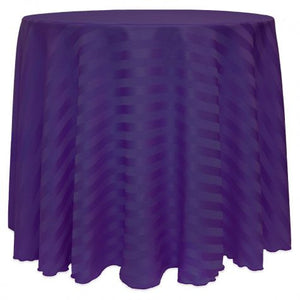 poly stripe purple tablelcoth