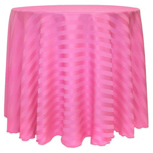 poly stripe pink tablecloth