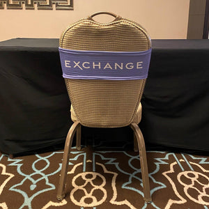 Pre Production sample of branded Spandex Chair Band for Exchange