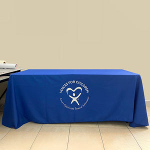 6' Custom Printed Table Throw - 1 or 2 Color Print