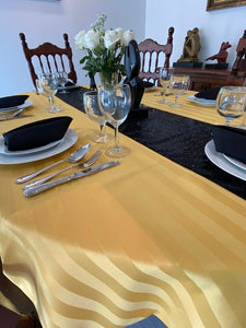 Rectangular Poly Stripe Tablecloth