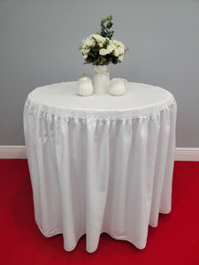 Round Fitted Tablecloth Standard 30" Height Poly Premier