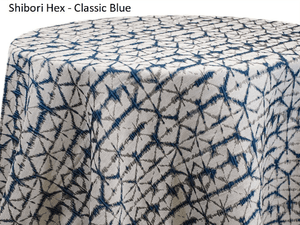 Round Shibori Hex Tablecloth - Premier Table Linens