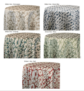 shibori hex tablecloth colors available