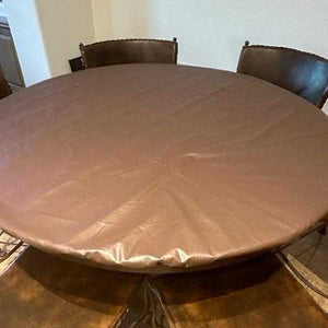 Round Vinyl Fitted Tablecloth, Fitted Table Topper With Elastic - Premier Table Linens - PTL 