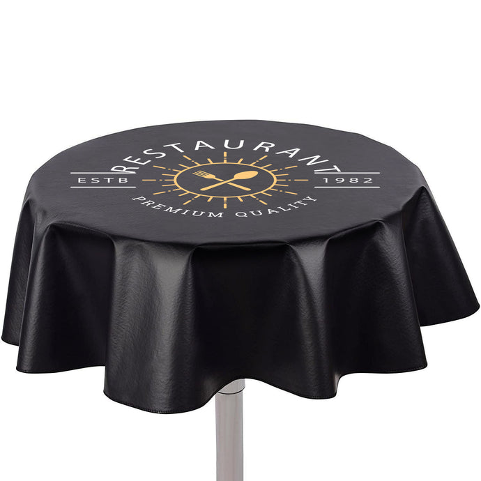 Vinyl tablecloth with logo custom printed