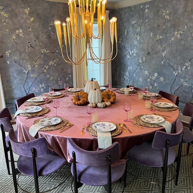 Round Velvet Tablecloth