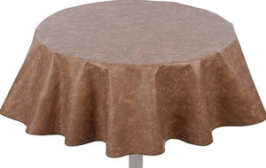 Camel round vinyl tablecloth