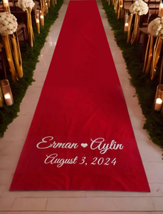 Custom Printed Red Velvet Aisle Runner Special