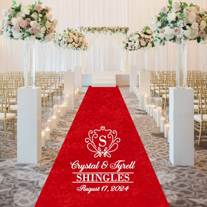 Custom Printed Red Velvet Aisle Runner Special