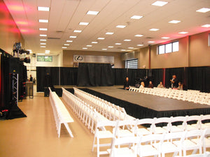 stage skirting on a stage at a catwalk