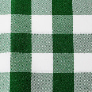 Moss / White 72" x 72" Square Poly Check Tablecloth