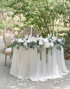 Sweetheart Table Tablecloth, Half Round Tablecloth