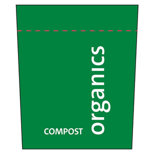 Mock-up of Green compost bin with two color print